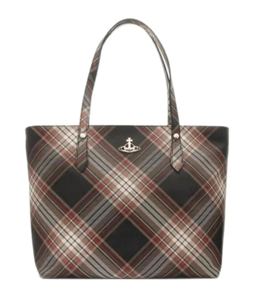 Classic Plaid Saturn Tote