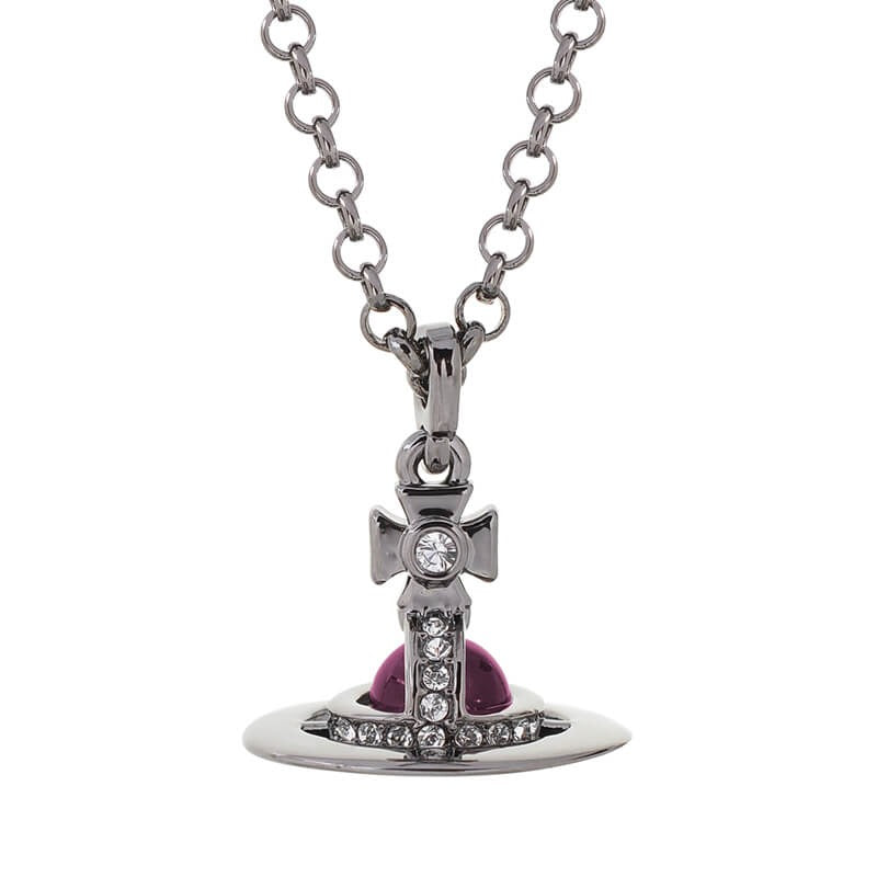 6MM ORB Classic Saturn Pendant Necklace (with box)