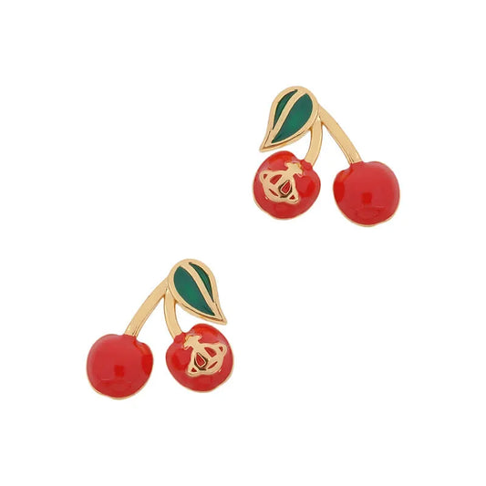 Cherry Half-Face Drop Earrings