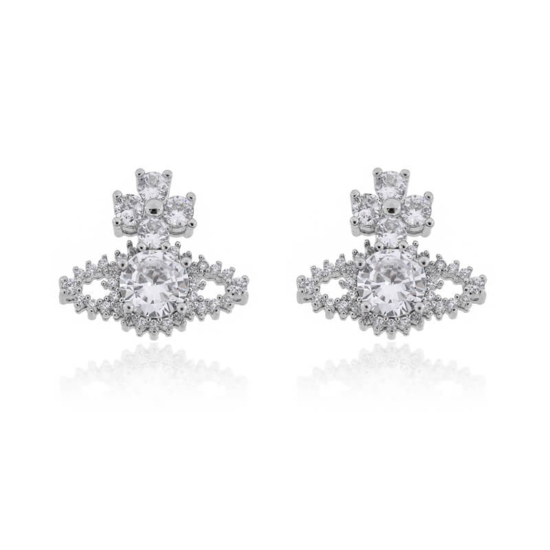 VALENTINA ORB Zirconia Earrings (with box)