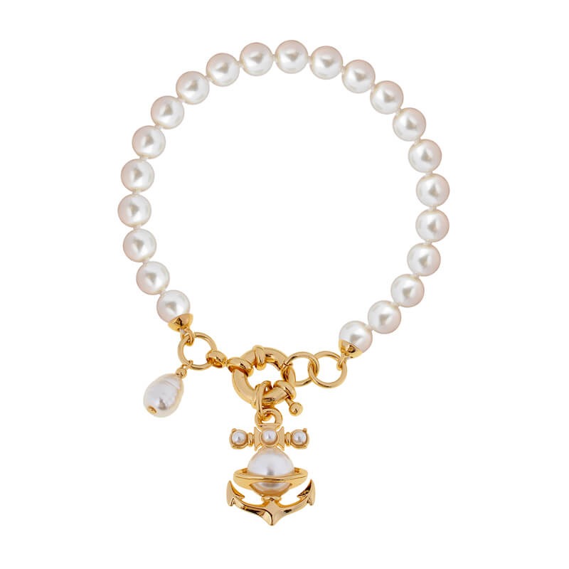 MARIALENA Small Boat Anchor Pearl Bracelet (with box)