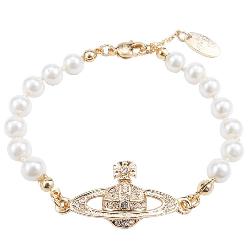 Mini Bas Relief Pearl Bracelet (7 pearls) (with box)