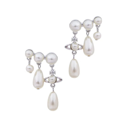 Orb Cascade Pearl Drop Earrings
