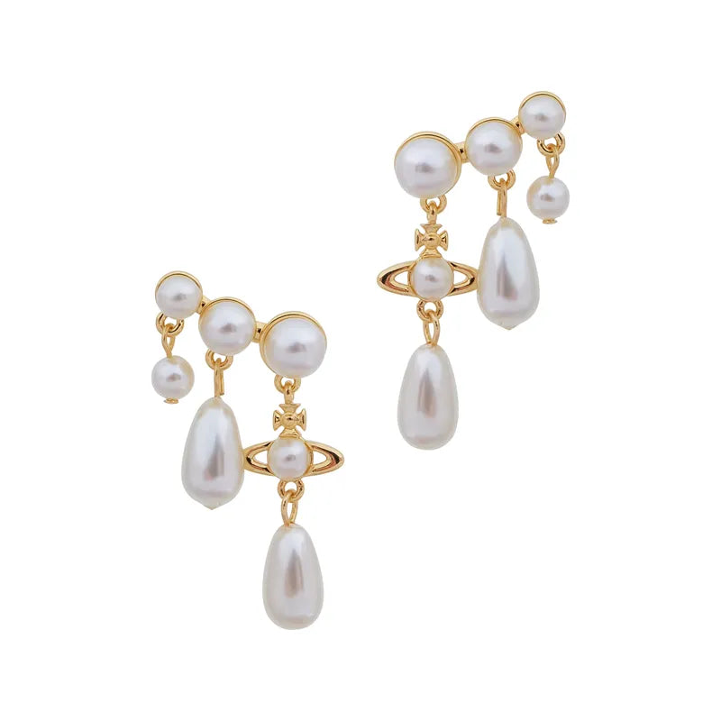 Orb Cascade Pearl Drop Earrings
