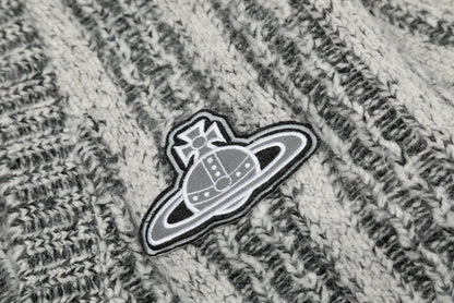 Striped Knit Oversized Cardigan