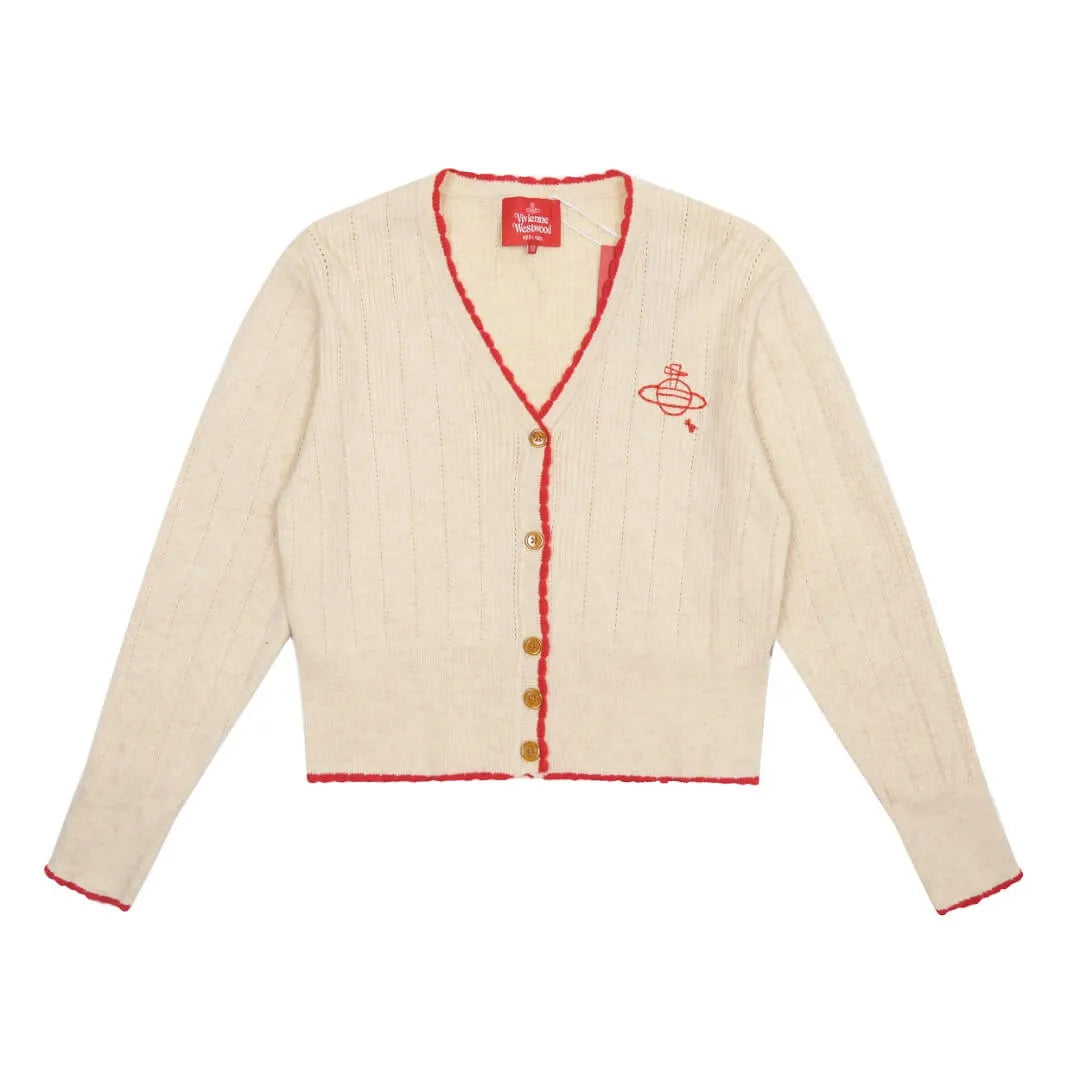 Orb Embroidery Knit Cardigan