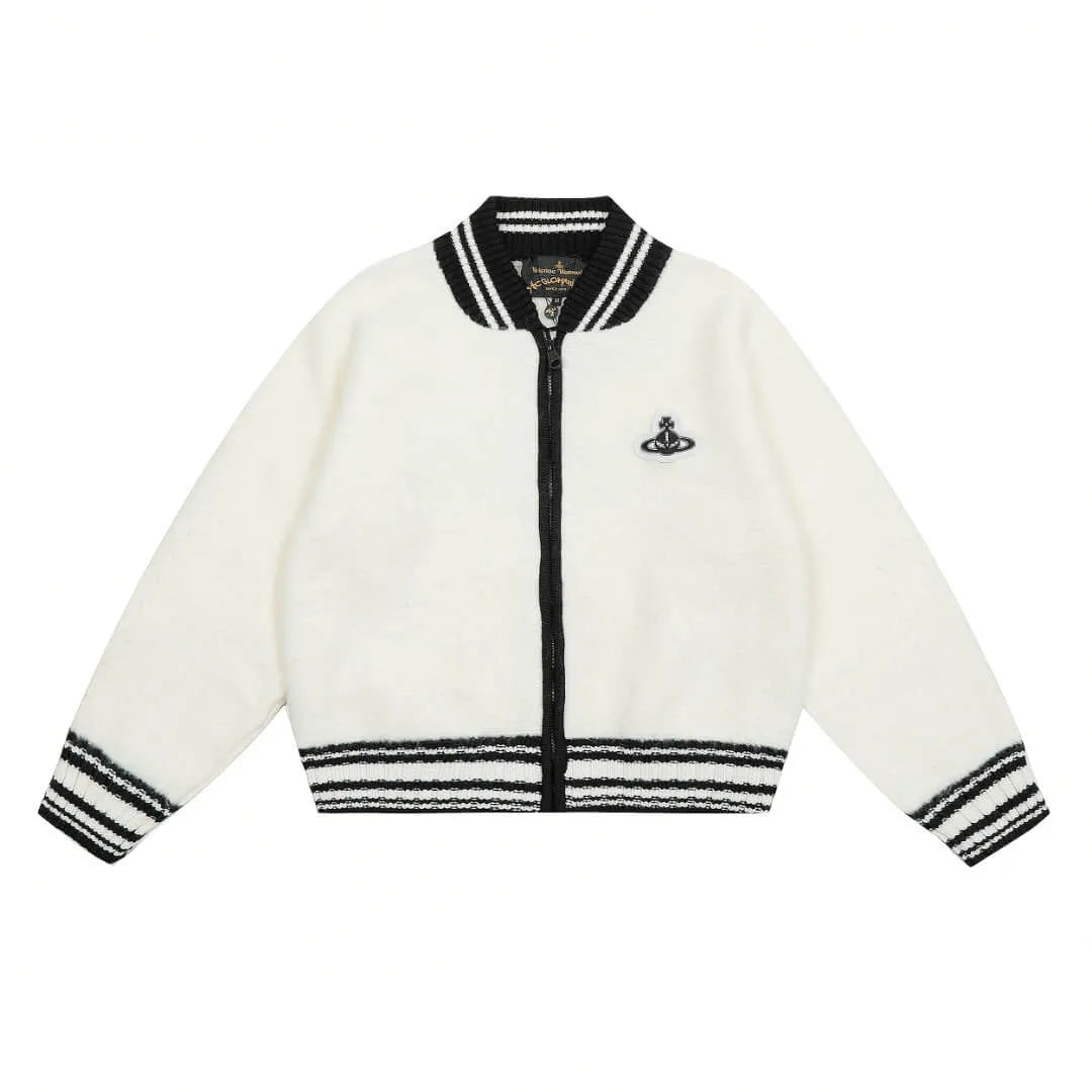 Varsity Zip Knit Bomber