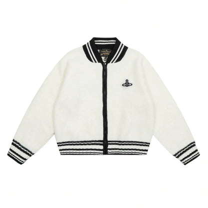 Varsity Zip Knit Bomber