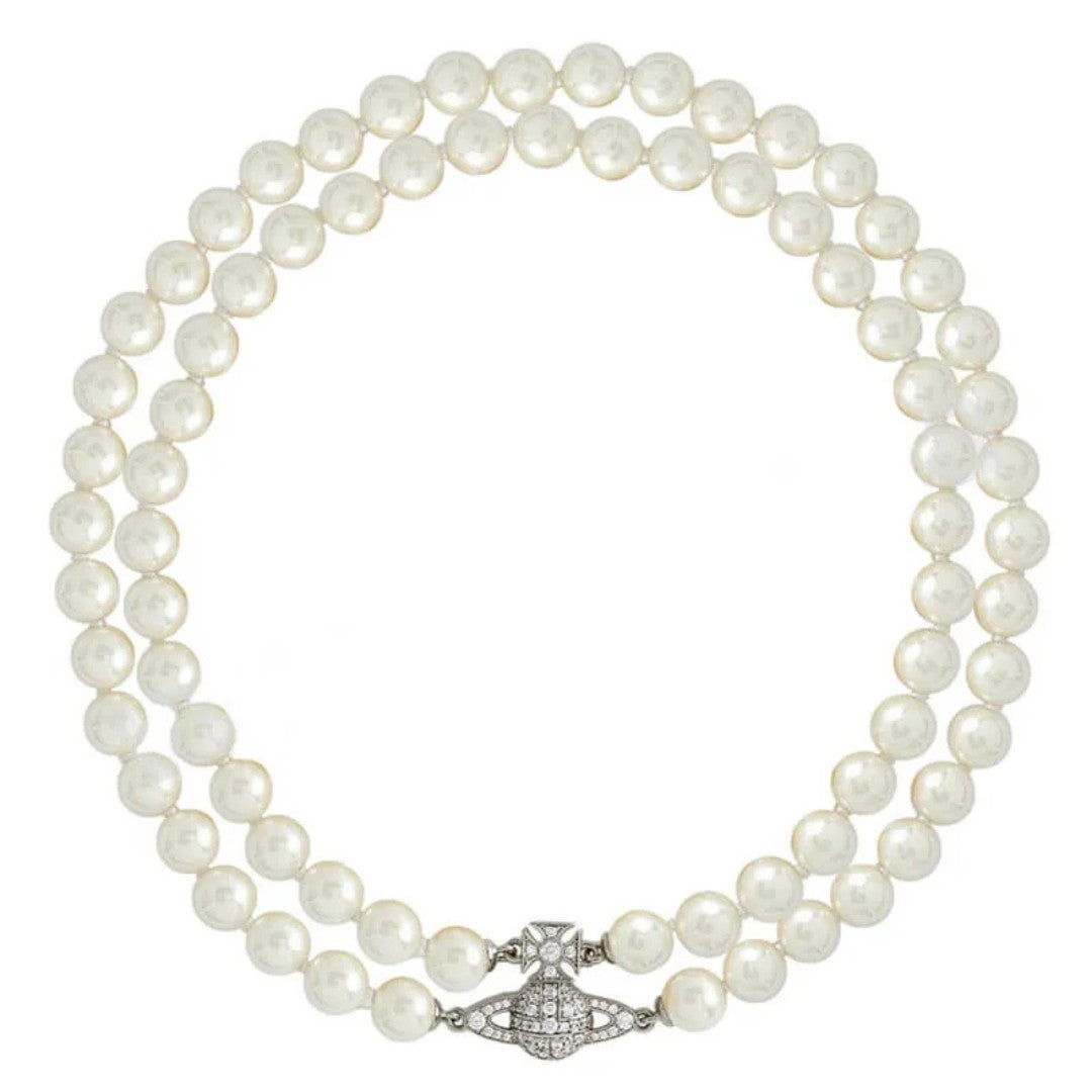 GRAZIELLA Small Double Layer Pearl Necklace