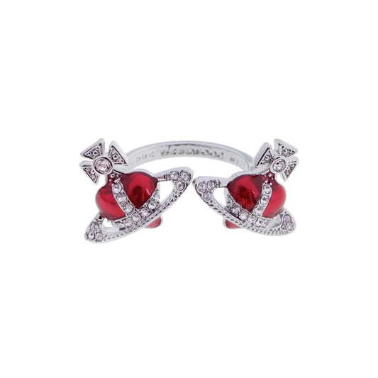 Heart Orb Split Ring