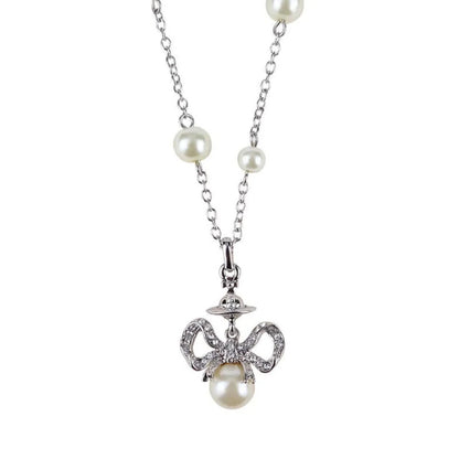 Ribbon Pearl Necklace