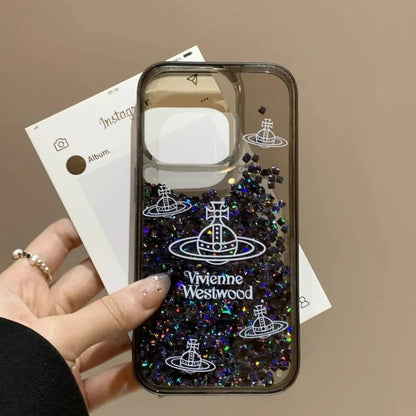 Vivienne Westwood Floating Glitter Logo Phone Case
