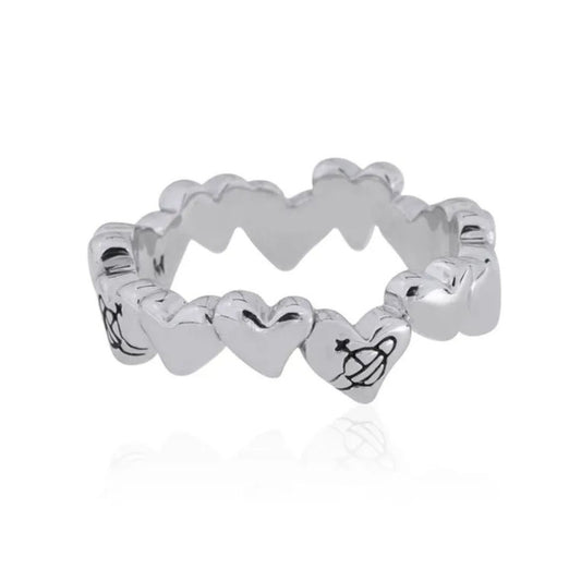 Stacked Heart Band Ring