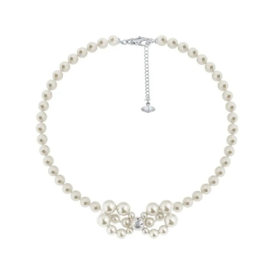 VIVIANA Pearl Bow Necklace