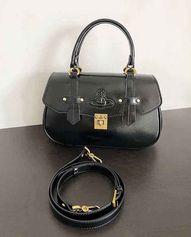 Waxed Leather Buckle Tote Bag