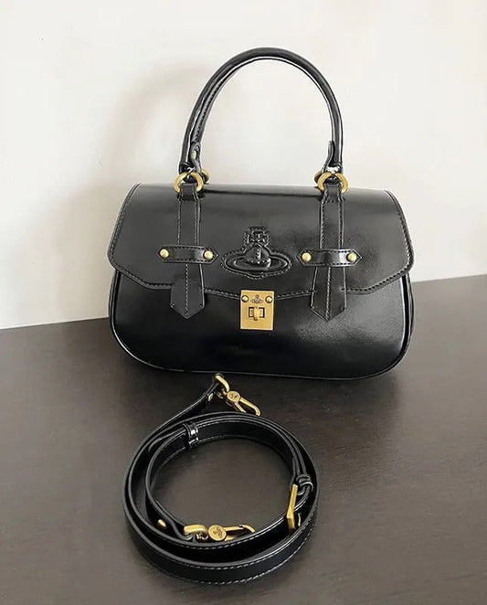 Waxed Leather Buckle Tote Bag