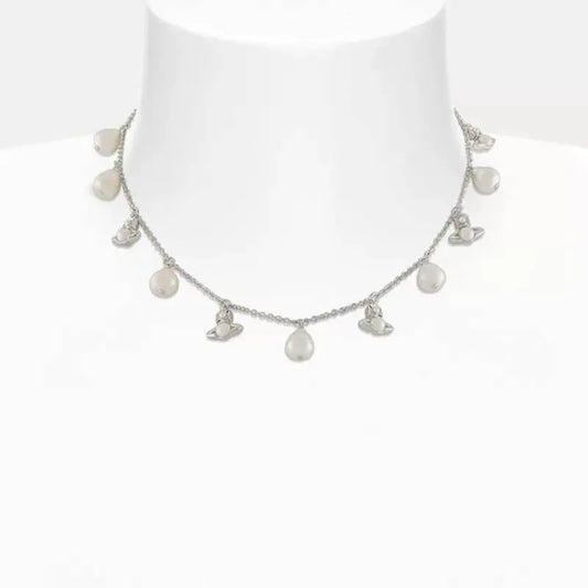 Saturn Pearl Necklace