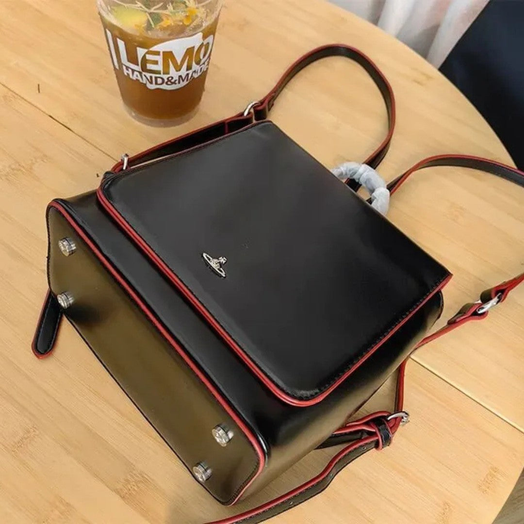 Structured Leather Saturn Mini Backpack