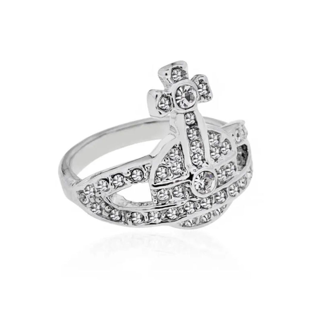 Crystal Orb Cutout Ring