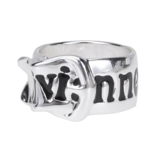 Distorted Logo Band Ring