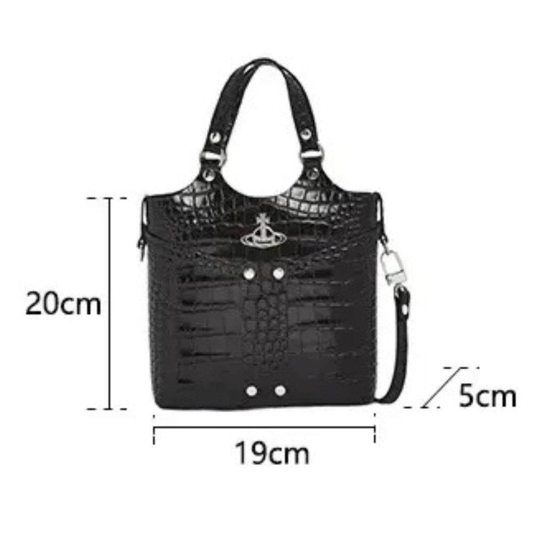 Structured Crossbody Tote with Hardware