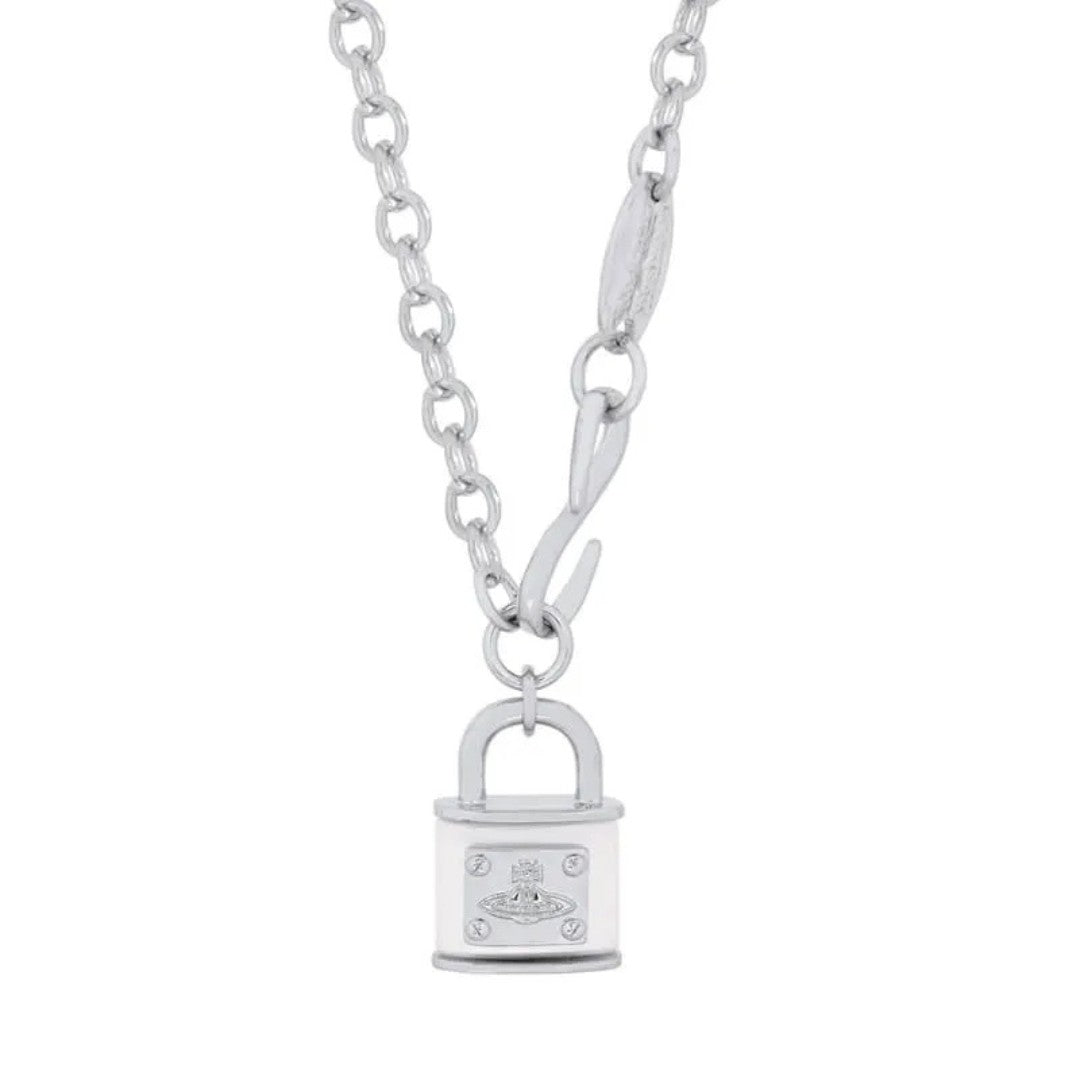 Padlock Saturn Chain Necklace