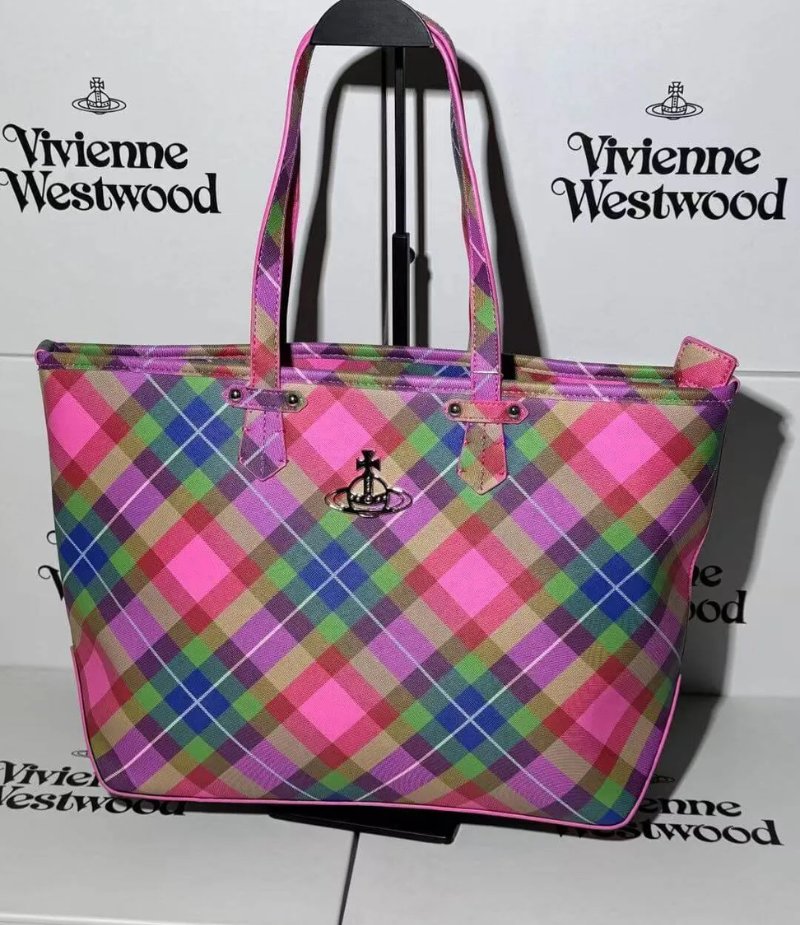 Classic Plaid Saturn Tote