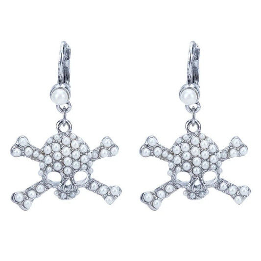 Skeleton Pearl Earrings