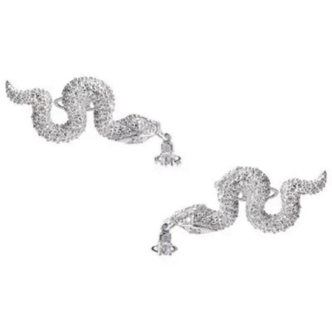 Snake Full Diamond Earrings