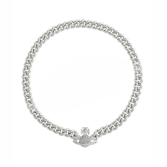 GRAZIELLA Chunky Pavé Orb Necklace