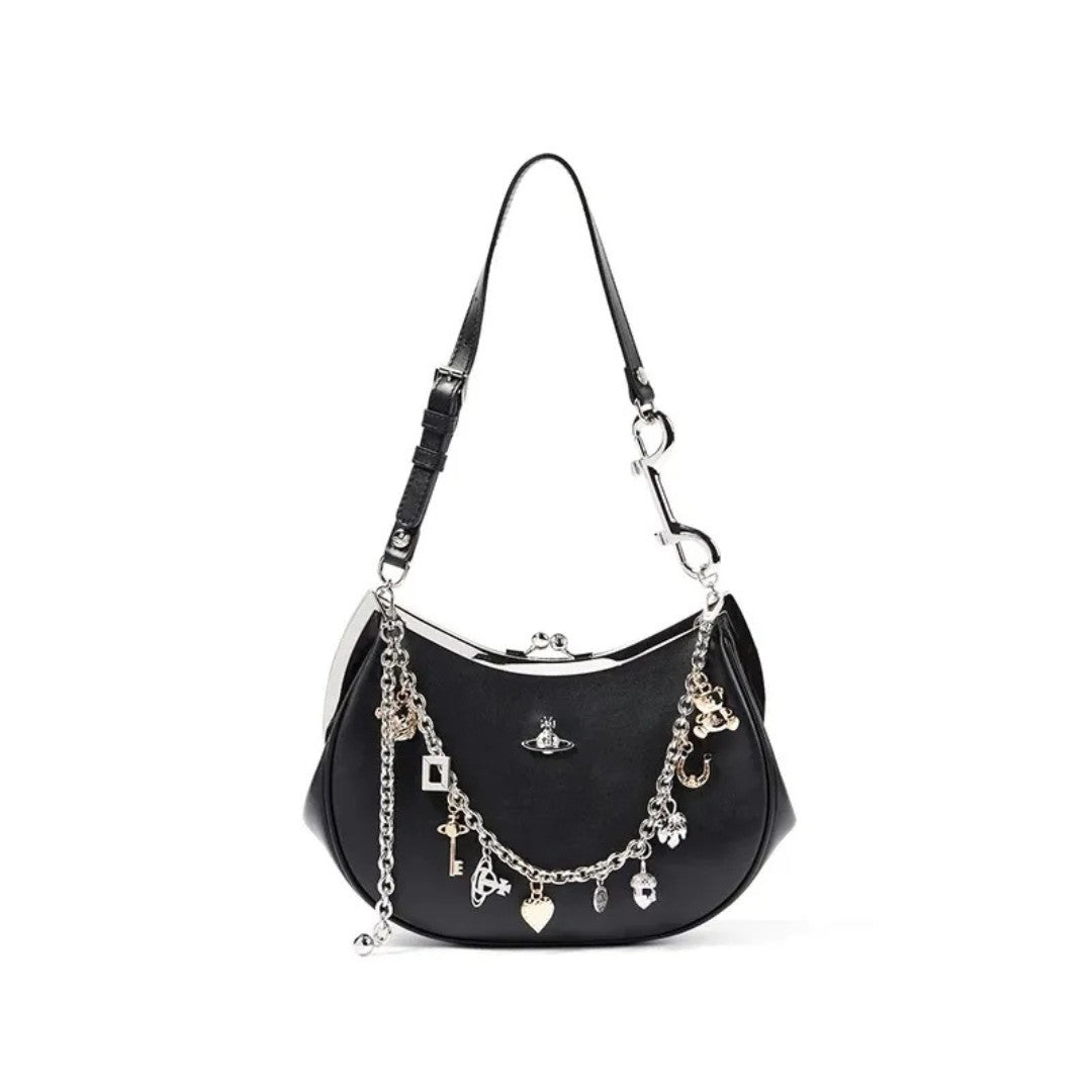 Charm Frame Purse With Chain