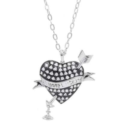 Large Size Arrow Piercing The Heart Necklace