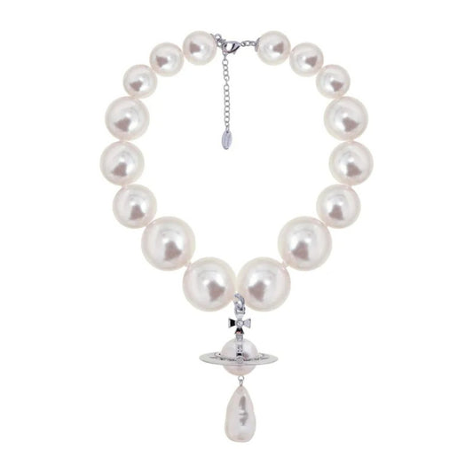 GIANT Large Pearl Pendant ORB Necklace