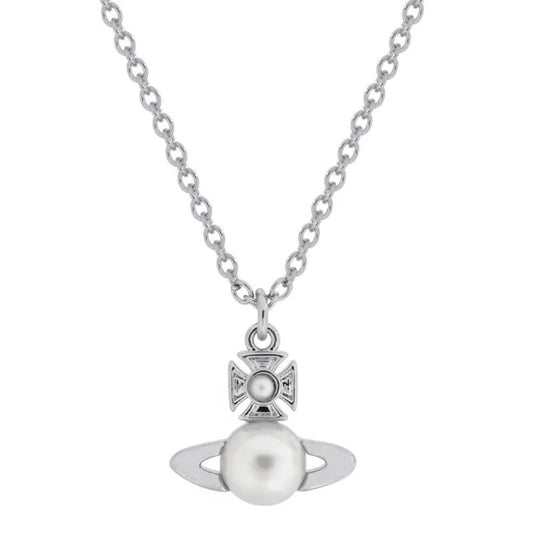 BALBINA Orb Pearl Pendant Necklace