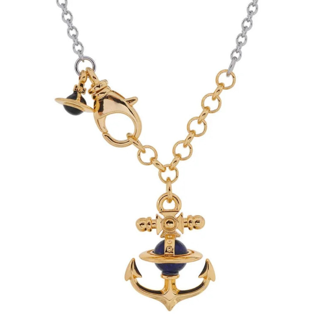 FELICE Lapis Lazuli Anchor Necklace