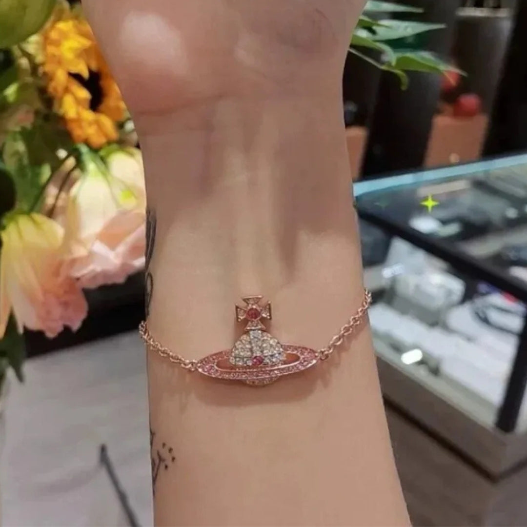 Crystal Orb Chain Bracelet