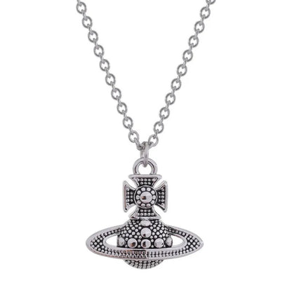 HILARIO Dot Matrix Saturn Trumpet Necklace