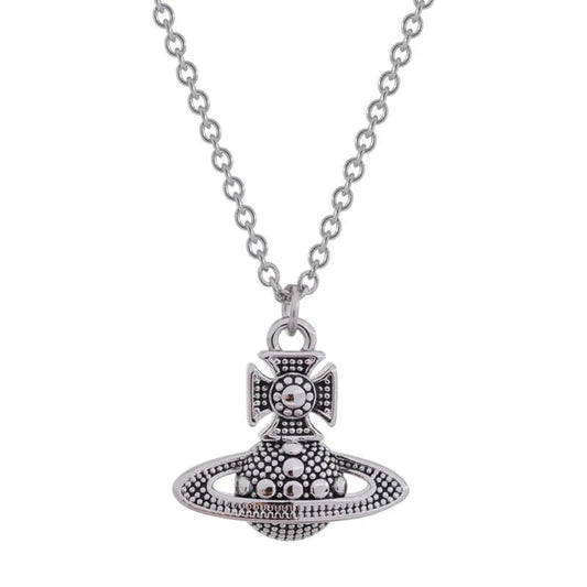 HILARIO Dot Matrix Saturn Trumpet Necklace