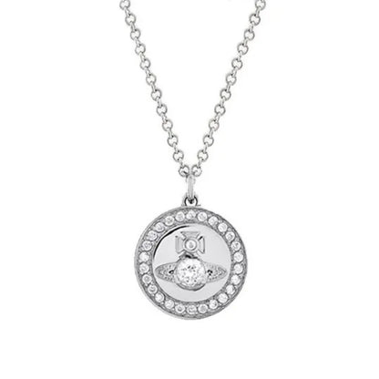 Coin Saturn Necklace