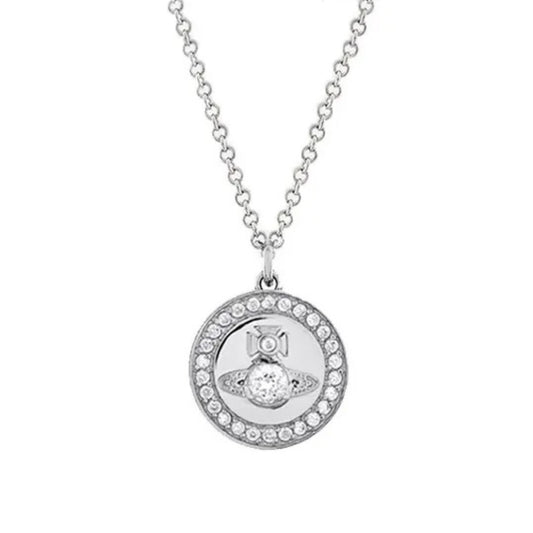 Coin Saturn Necklace