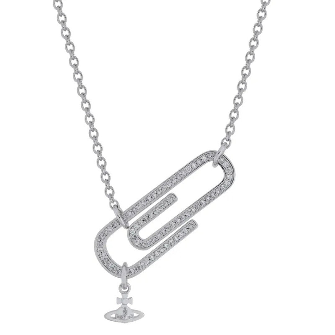 Paperclip Saturn Necklace