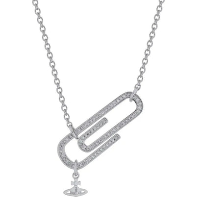 Paperclip Saturn Necklace