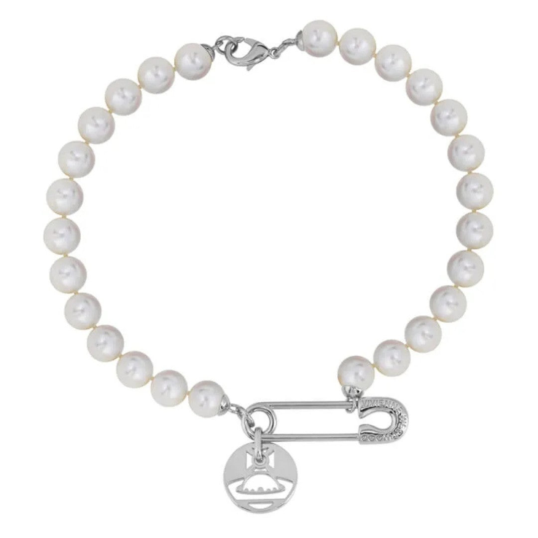IMOGENE Safety Pin Pearl Necklace