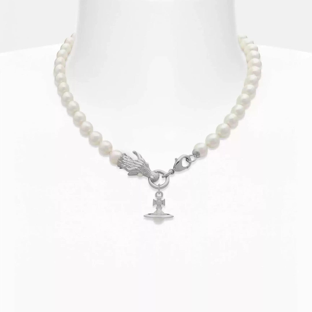 Dragon Saturn Pearl Necklace
