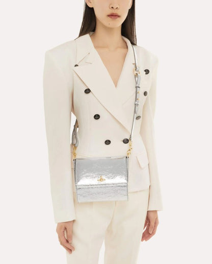 Metallic Mini Crossbody Flap Bag