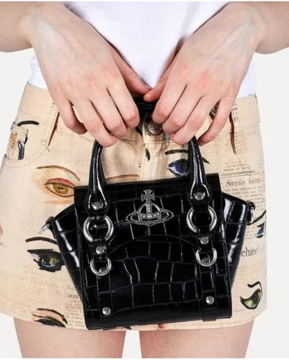 Croc-Effect Betty Mini Handbag