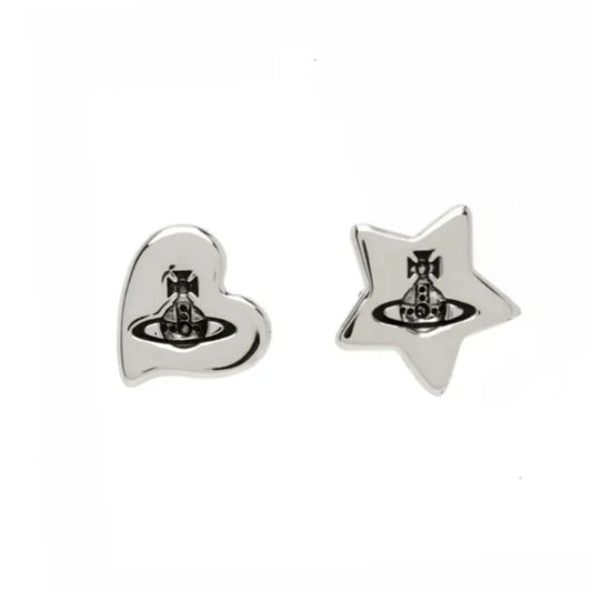 Heart Pentagram Saturn Earrings