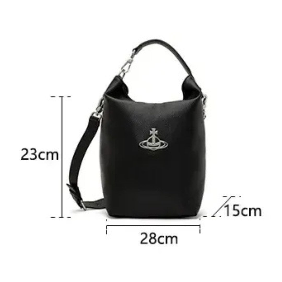 Minimalist Leather Shoulder Bucket Bag