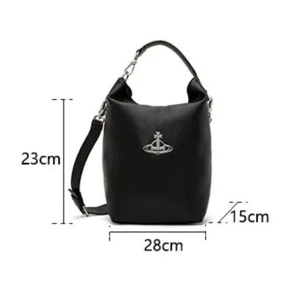 Minimalist Leather Shoulder Bucket Bag