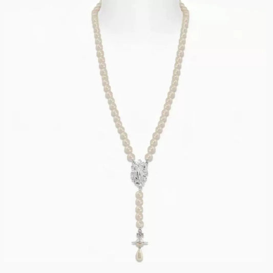 CALISTA Pearl Pendant Saturn Necklace